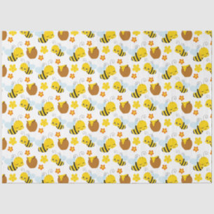 Bumble Bee and Flowers Pattern Tissue Paper