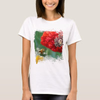 Bumble Bee and Red Poppy Nature Modern