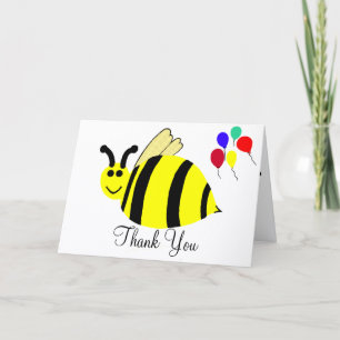 Bumble Bee Baby Birthday Thank You Cards