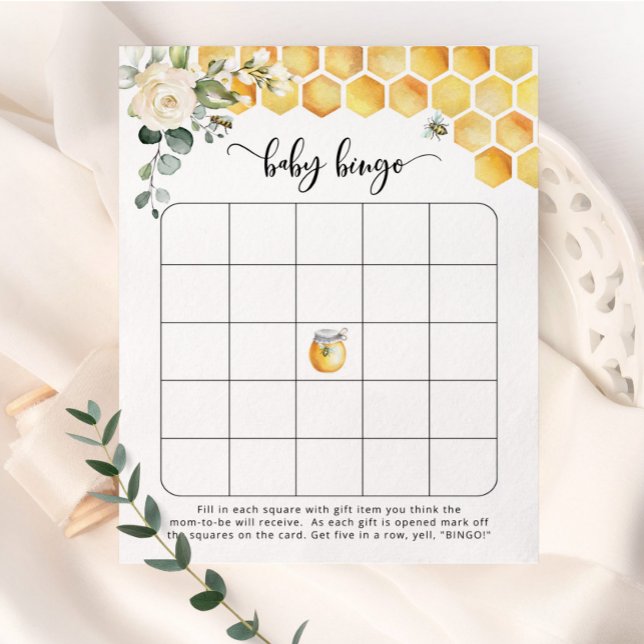 Bumble bee baby shower bingo. Bee baby bingo game (Creator Uploaded)
