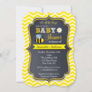 Bumble Bee Baby Shower Invitations