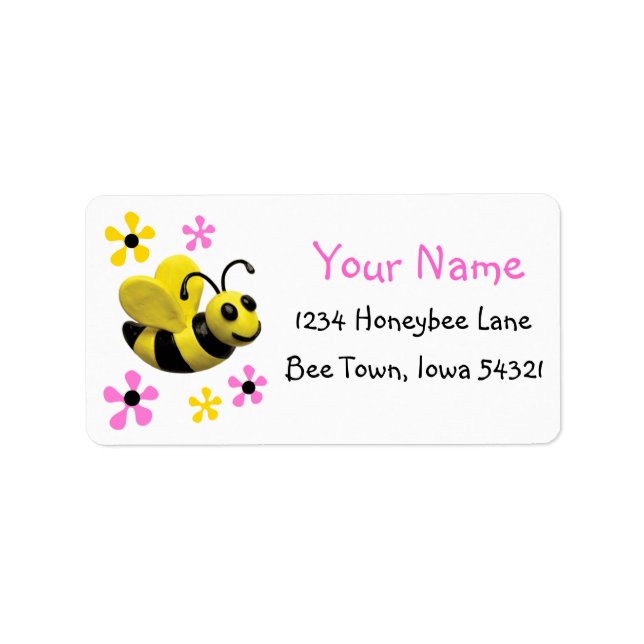Bumble Bee Baby Shower Label (Front)