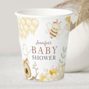 Bumble Bee Baby Shower Paper Cups