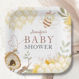 Bumble Bee Baby Shower Paper Plates