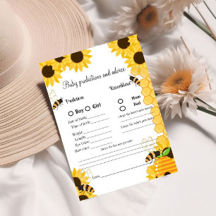 Bumble Bee baby shower prediction game baby showe