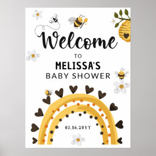 Bumble Bee Baby Shower Welcome Poster