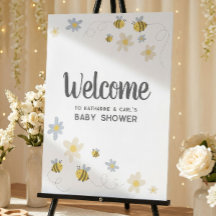 Bumble Bee Baby Shower Welcome Sign