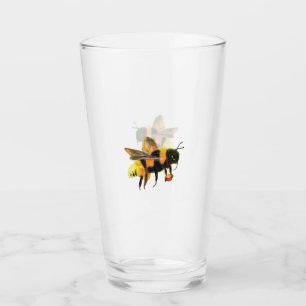 Bumble Bee carrying pollen  Glass
