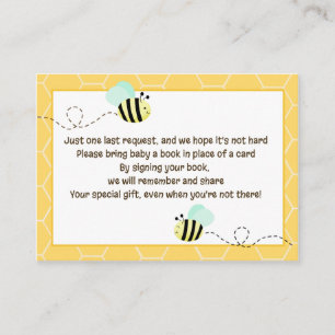 Bumble Bee Enclosure Book Request Cards
