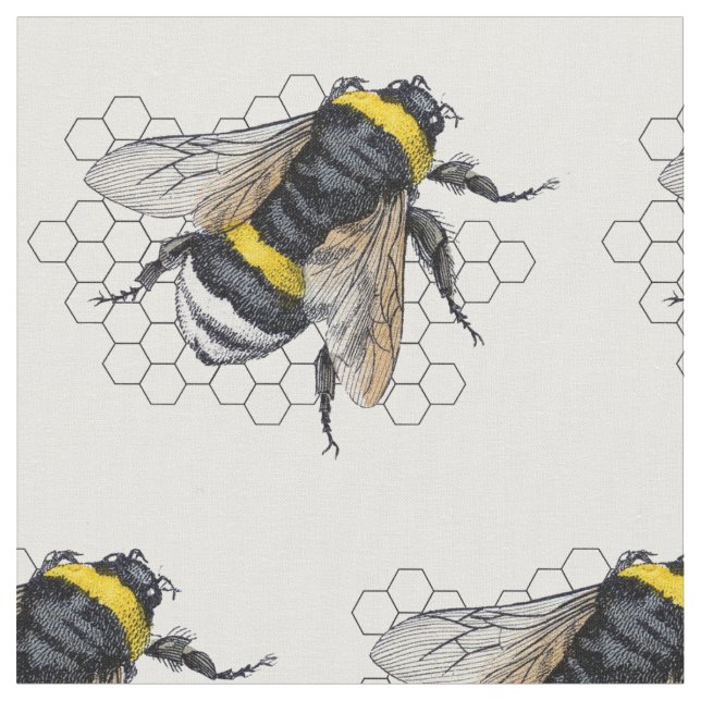 Bumble Bee Fabric (Close Up)