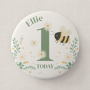 Bumble Bee First Bee-Day Birthday Badge