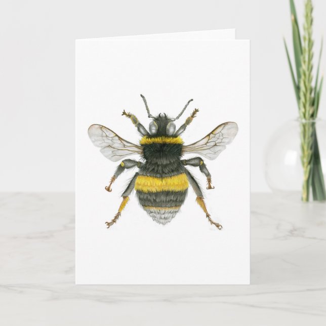 Bumble Bee Greetings Card (Front)