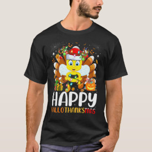 Bumble Bee Halloween Christmas Happy Hallothanksm T-Shirt