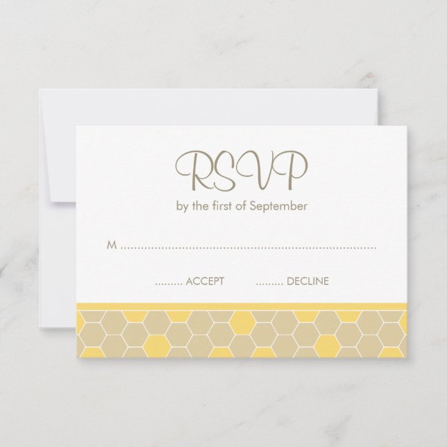 Bumble Bee Honey Baby Shower RSVP Card (Front)
