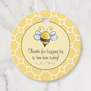 Bumble Bee Honeycomb Baby Shower Favour Tags