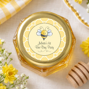 Bumble Bee Honeycomb Bee Day Birthday Party Classic Round Sticker