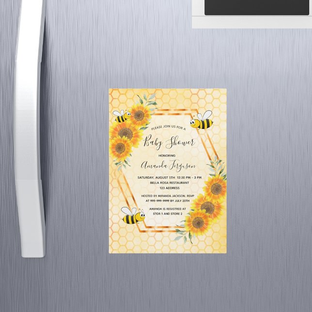 Bumble bee honeycomb sunflowers baby shower (Creator Uploaded)