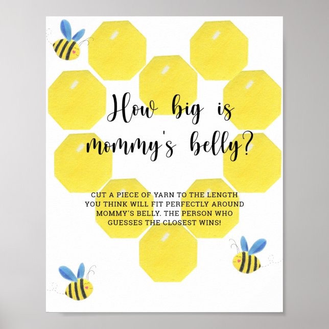 Bumble bee how big is mummy's belly game poster (Front)