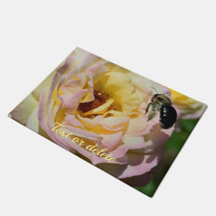 Bumble Bee In Flight Nature Personalised Doormat