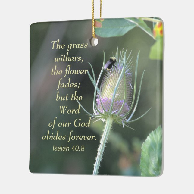 Bumble Bee - Isaiah 40:8 Ornament (Left)