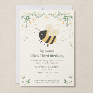 Bumble Bee Kid's Birthday Party Invitation