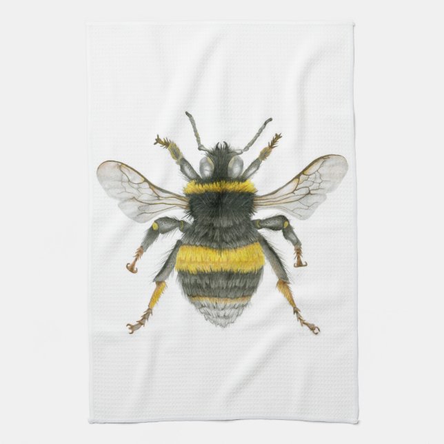 Bumble Bee Kitchen Towel (Vertical)