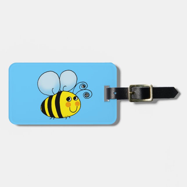 Bumble bee luggage tag (Front Horizontal)