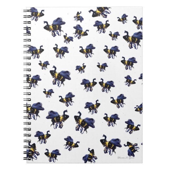 Bumble Bee Maureen Girard Wings Buzz Spring Notebook (Front)