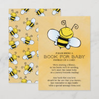 Bumble Bee Neutral Baby Shower Book for Baby