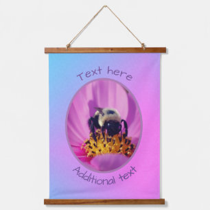 Bumble Bee On Cosmos Flower Personalised Hanging Tapestry