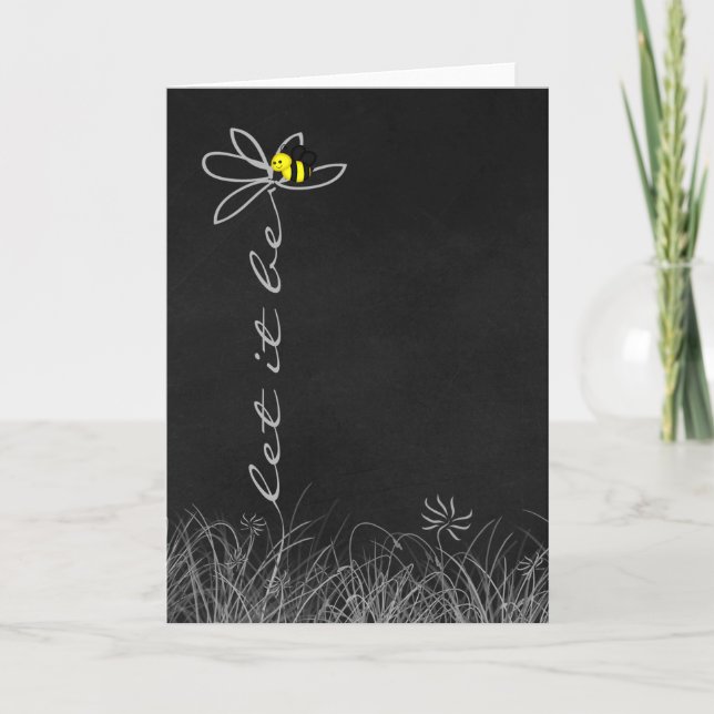 bumble bee on daisy flower card (Front)