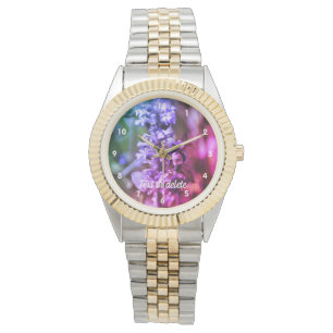 Bumble Bee On Flower Abstract Personalised   Watch