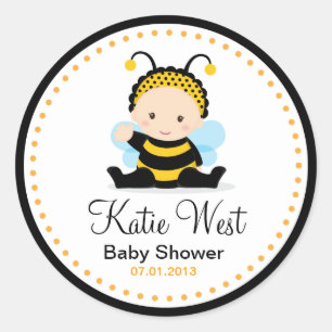 Bumble Bee Party Circle Stickers