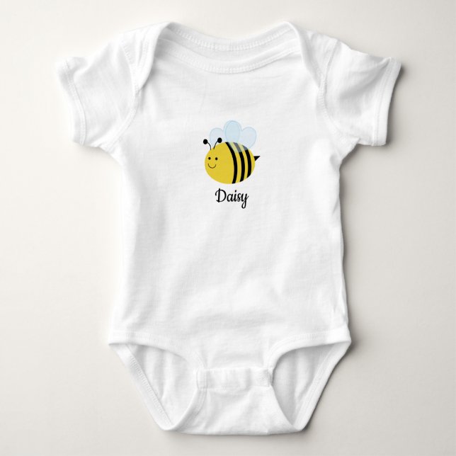 Bumble Bee Personalised Baby Bodysuit (Front)