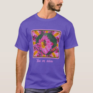 Bumble Bee Pink Daisy Abstract Nature T-Shirt