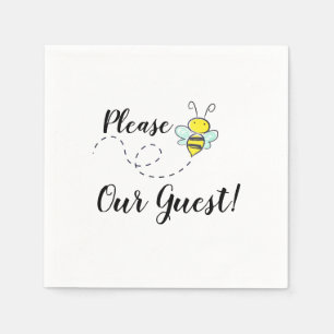 Bumble Bee :Please Be Our Guest" Napkin