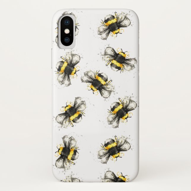 Bumble Bee Print Case-Mate iPhone Case (Back)