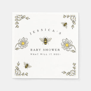Bumble Bee Theme Baby Shower Napkin