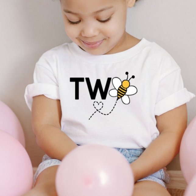 Bumble Bee Themed Two 2nd Birthday Toddler T-Shirt (Creator Uploaded)