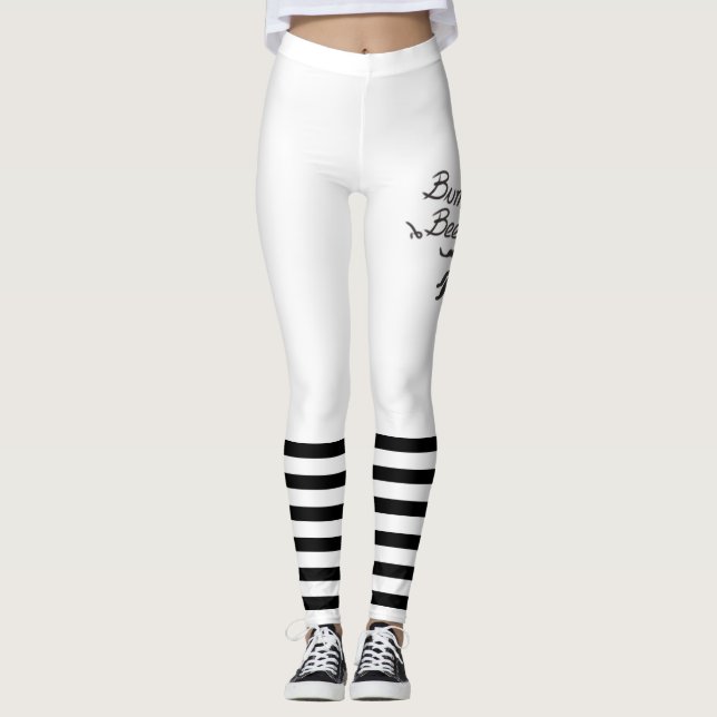 Bumble Bee White Leggings (Front)