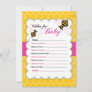 Bumble Bee Wishes for Baby Card