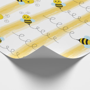 Bumble Bee Wrapping Paper Fly Honey Bee Gift Wrap