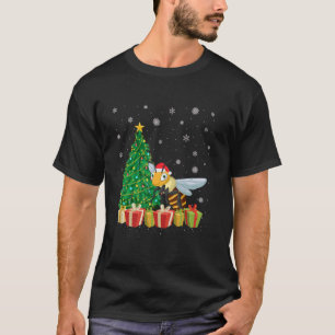 Bumble Bee Xmas Tree Lighting Santa Hat Bumble Bee T-Shirt