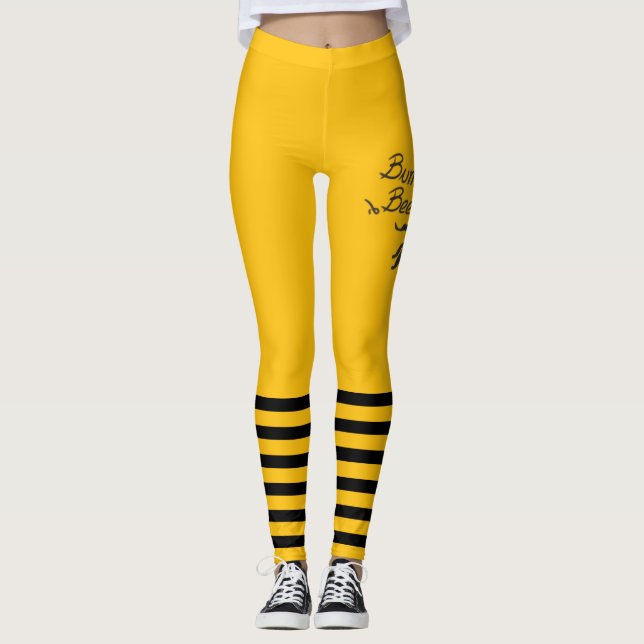 Bumble Bee yellow  Leggings (Front)