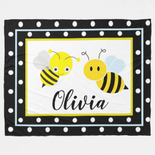 Bumble Bees Fleece Blanket