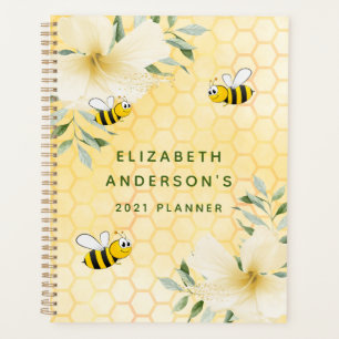 Bumble bees yellow honeycomb garden backyard 2024 planner