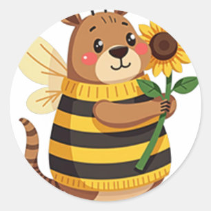 Bumble Capy Classic Round Sticker