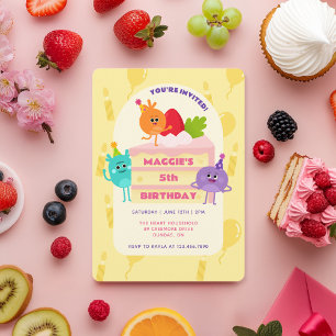 Bumble Nums Cake Birthday Invitation