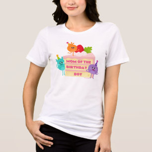 Bumble Nums   Cake - Mum of the Birthday Boy Tri-Blend Shirt