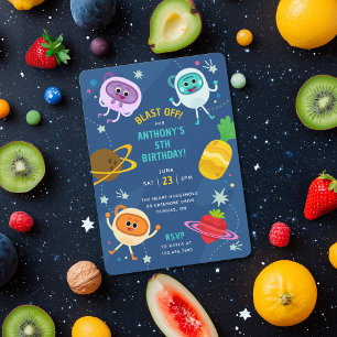 Bumble Nums Space Birthday Invitation